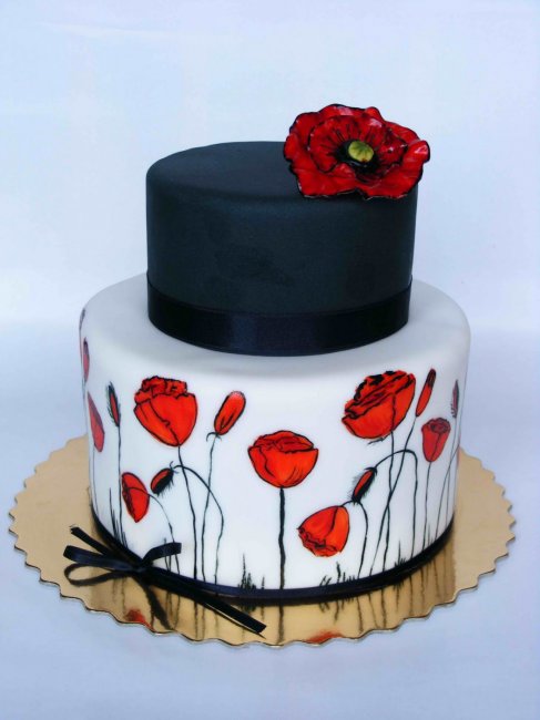 Сочетание цветов в дизайне свадебного торта