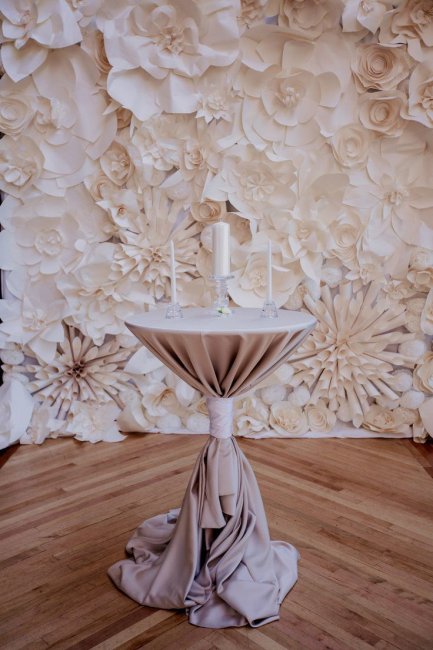 Бумажные цветы в декоре свадьбы