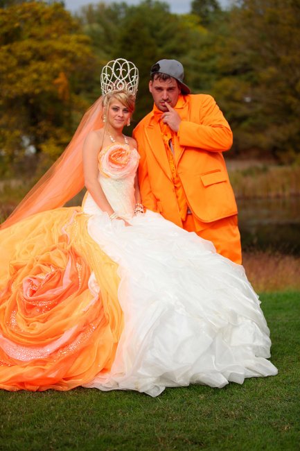 Свадебное платье нелепой палитры