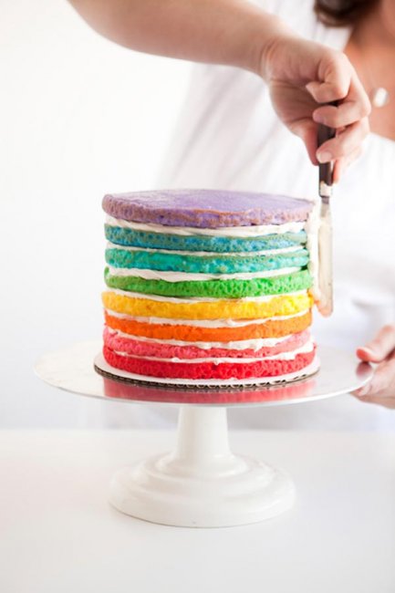 Радужный торт на свадьбу