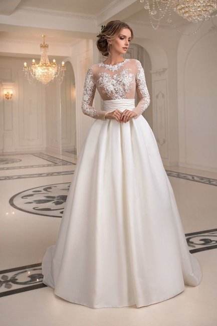 Фасоны белого свадебного платья с длинным рукавом: какой выбрать?