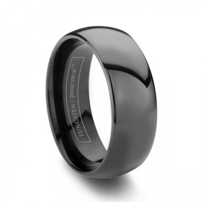 Классическое черное обручальное кольцо