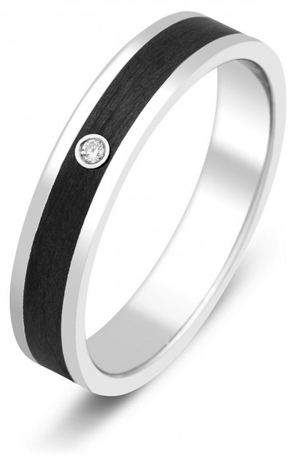 Черно-белое обручальное кольцо