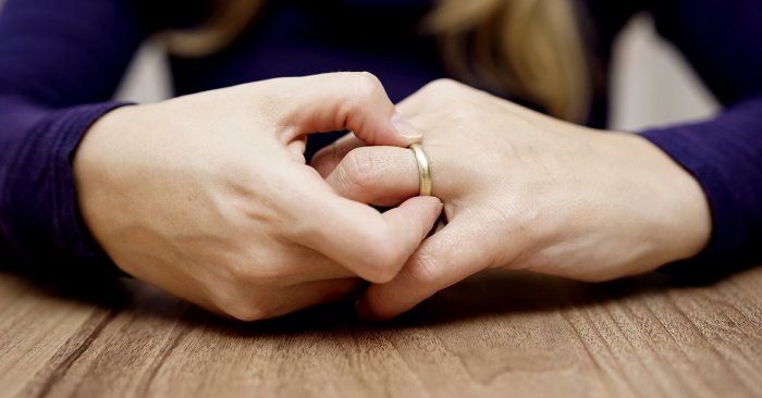 На какой руке носят кольцо после расторжения брака