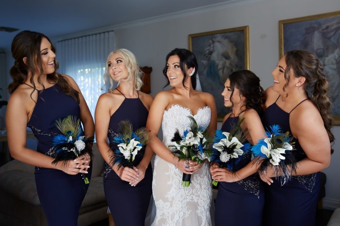 Синие платья на свадьбу