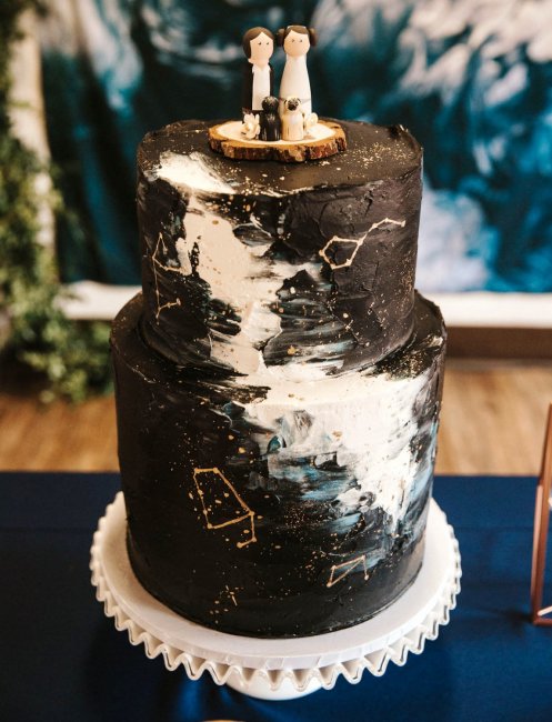 Торт для свадьбы в космическом стиле