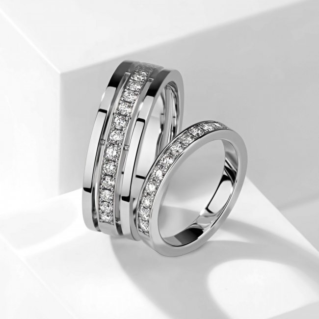 Венчальные кольца из платины