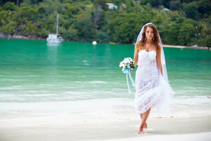Свадебное платье для острова