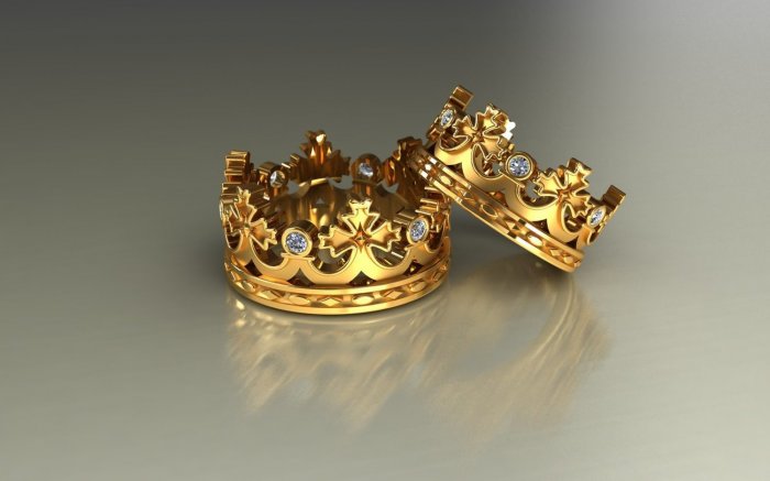 Парные кольца короны