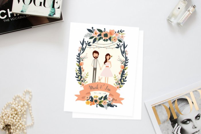 Приглашения на свадьбу с иллюстрациями