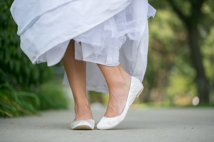 Балетки - свадебная обувь на низком ходу