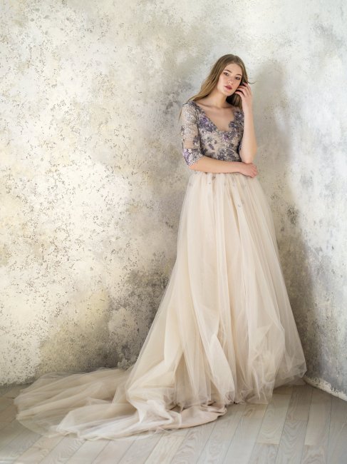 Свадебное платье двух цветов