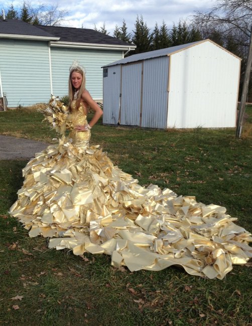 Золотое цыганское свадебное платье