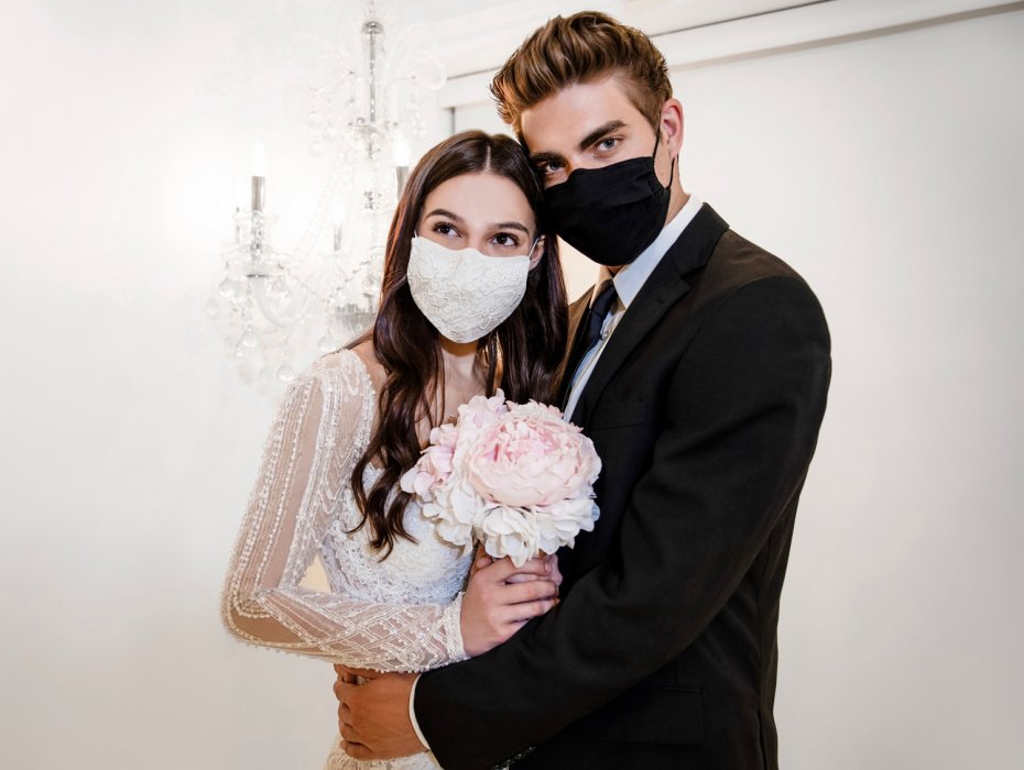Свадебные маски для жениха и невесты