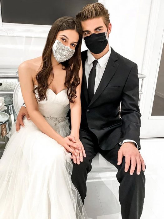Свадебные маски для лица