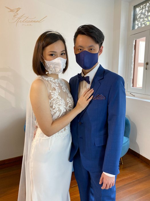 Свадебные маски в тон нарядов