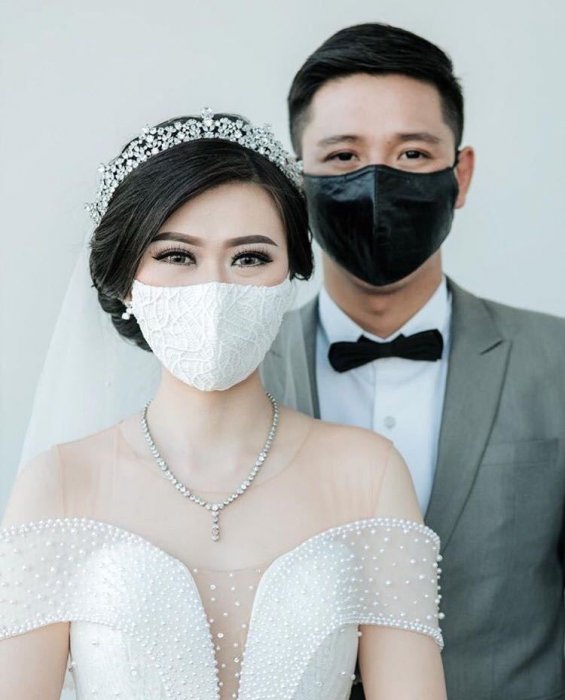 Свадебные маски для лица