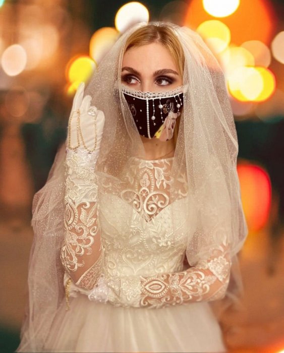 Акцентная маска для невесты