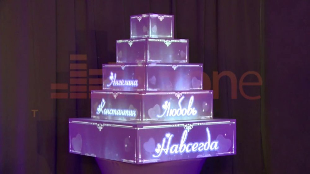 3D-mapping свадебного торта