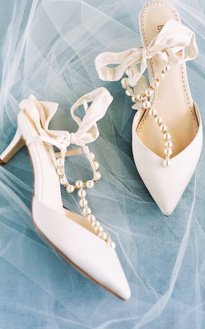 Свадебная обувь с жемчугом