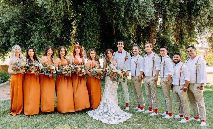 Свадьба в ржаво-оранжевом цвете