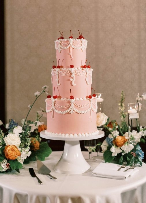 Свадебный торт в стиле ретро