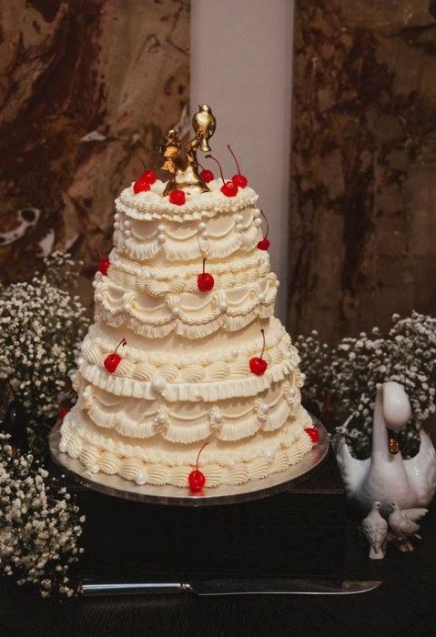 Свадебный торт в стиле ретро