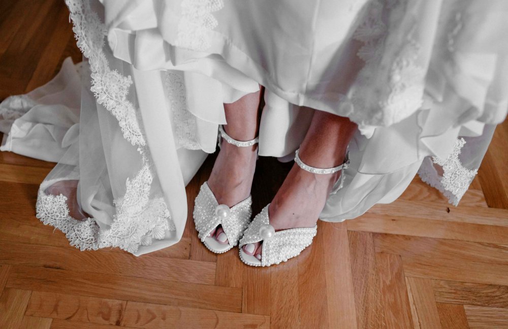 Свадебная обувь с жемчугом