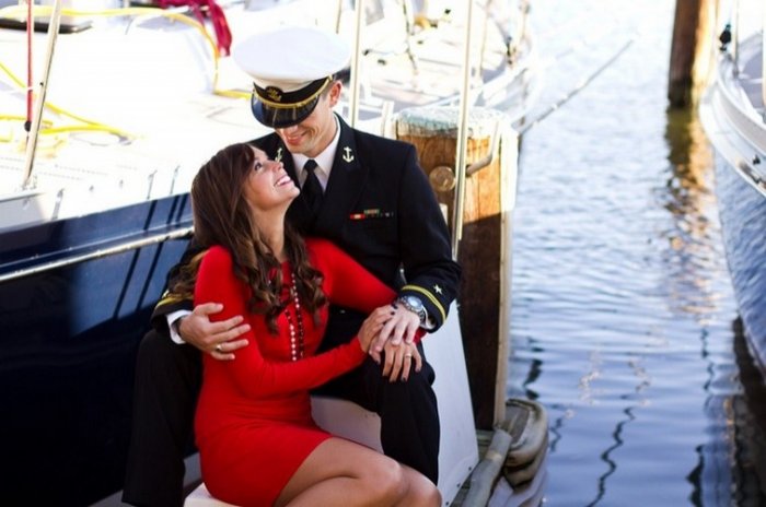 Фотосессия для для военно-морской свадьбы