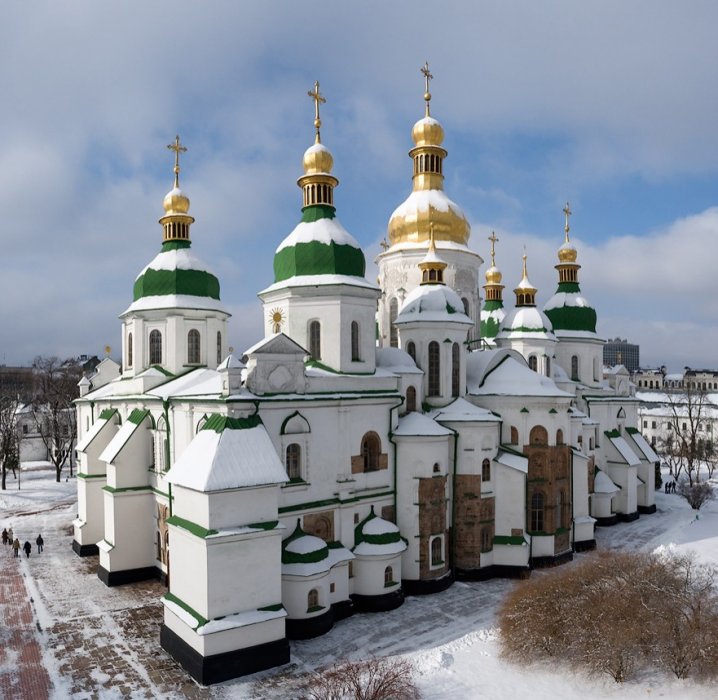 Софийский собор в Киеве зимой
