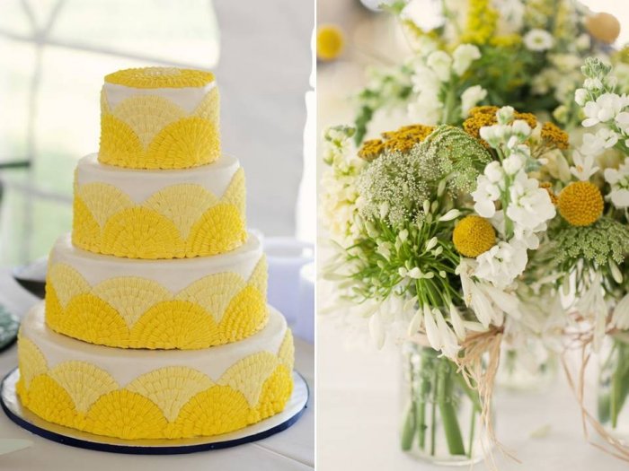 Торт для лимонной свадьбы