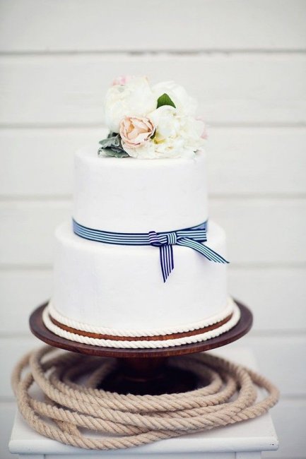 Свадебный торт для свадьбы в морском стиле