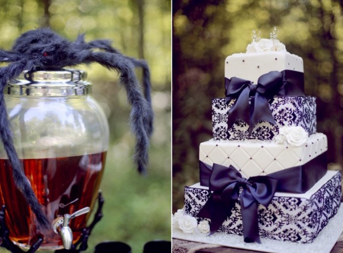 Свадебный торт для свадьбы в стиле Хэллоуин