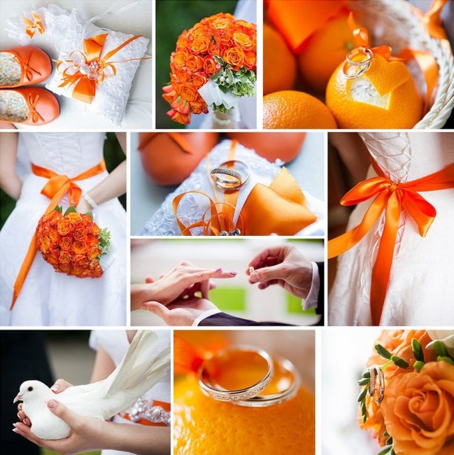 Сочный оранжевый для свадьбы