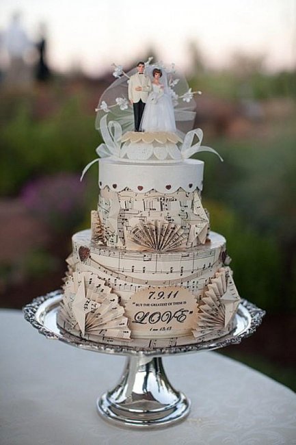 Музыкальный свадебный торт