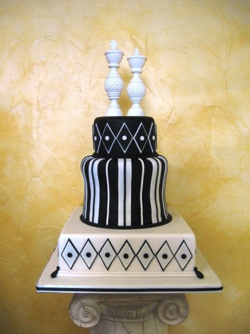 Торт для шахматной свадьбы