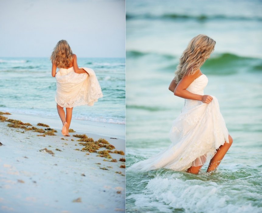 Невеста на пляже