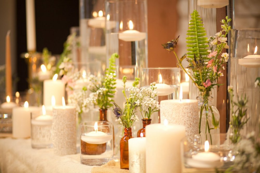 Свечи в свадебном декоре