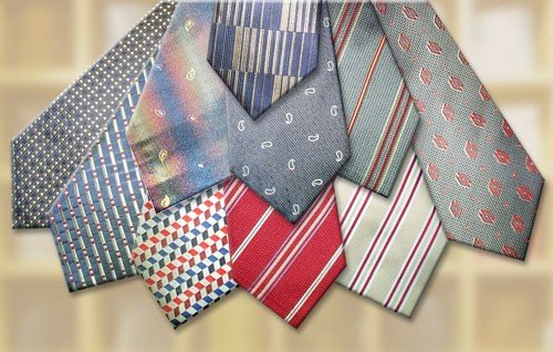 Разнообразие мужских галстуков