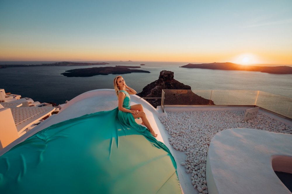 Нереально красивая свадьба на острове Санторини