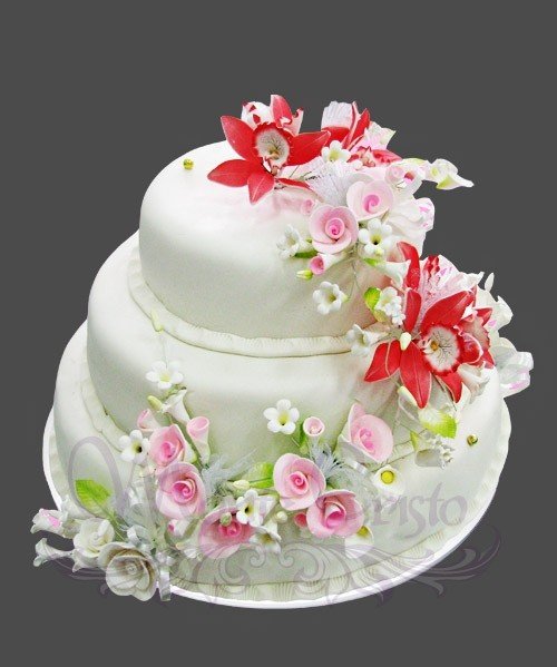 Торт цветы 3