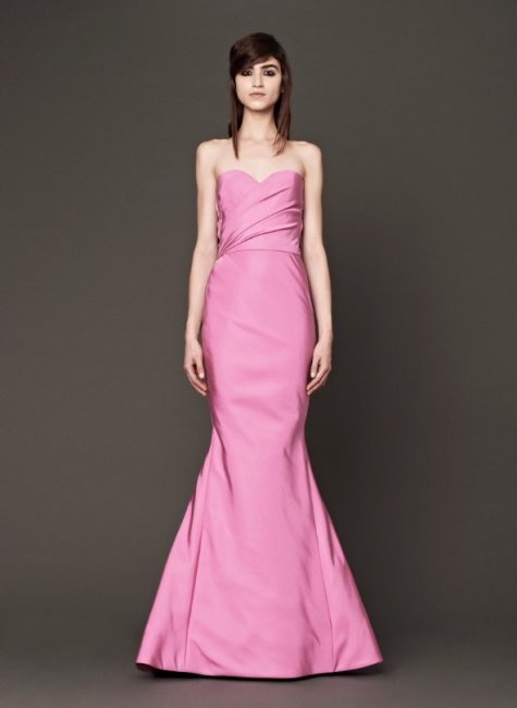 Розово-стальное платье-русалка